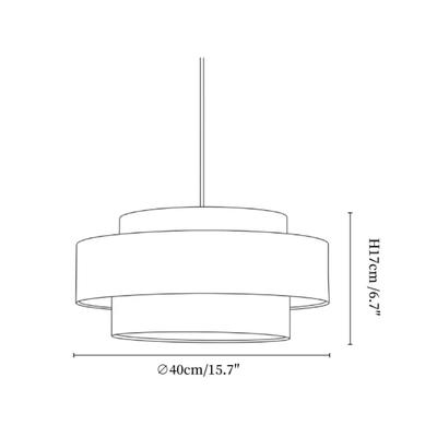 MYHOME® - Hanglamp Met Gelaagd Linnen Design