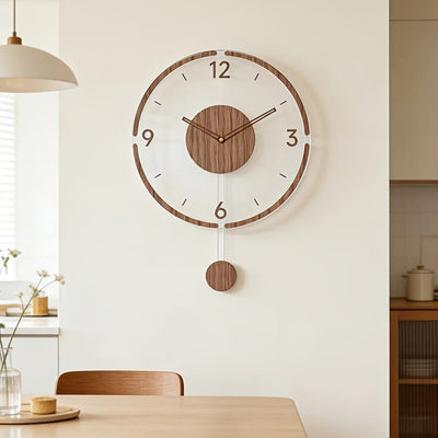 Wandklok - Transparant Design met Stil Uurwerk