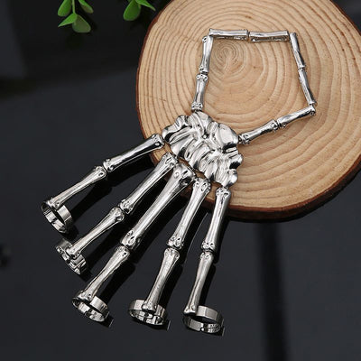 SkeleWrist Halloween Metalen Skelet Handketting