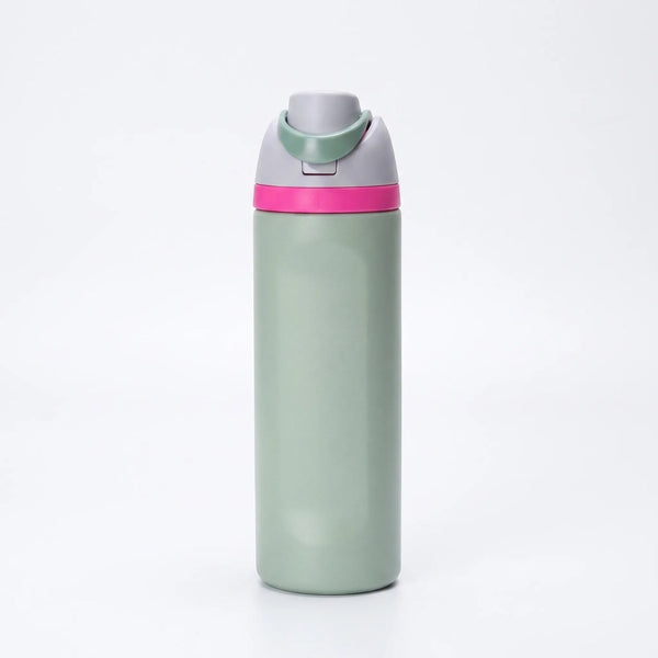 Water Bottle - Insulated Model with Straw & Dual Drinking Spouts