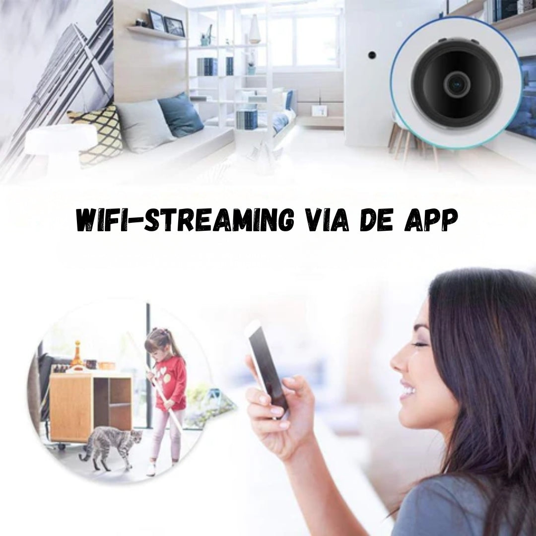 1080p WiFi Mini Camera - Slimme Draadloze Beveiligingscamera - HomeGuard