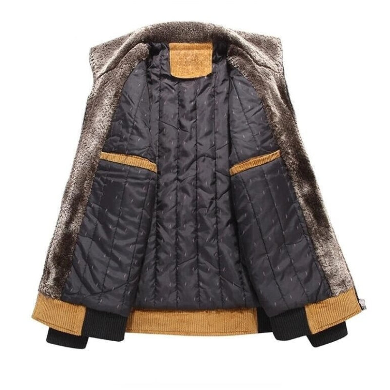Corduroy Jas - Warme Regular Fit Winterjas voor Heren - Puroven