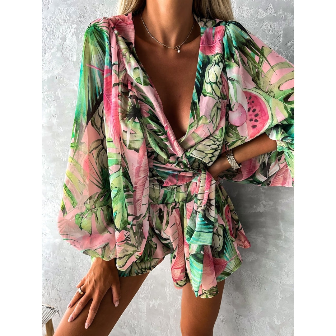 Zomer Set Dames - Elegante Tweedelige Blouse en Short Set