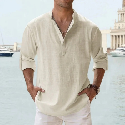 Linnen Blouse - Luchtige Zomerblouse Voor Heren