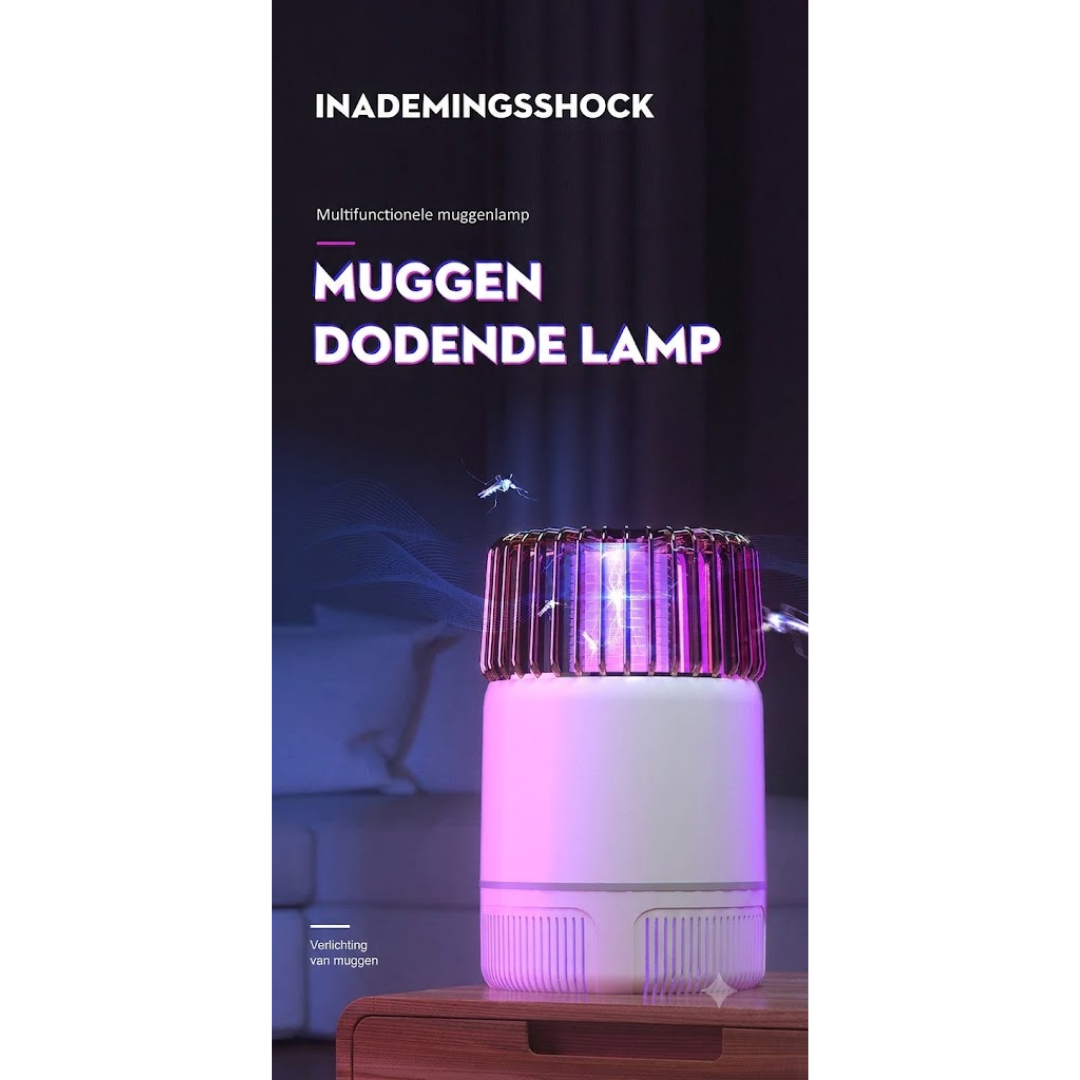 Muggenlamp - elektrisch met LED licht en zuigventilator