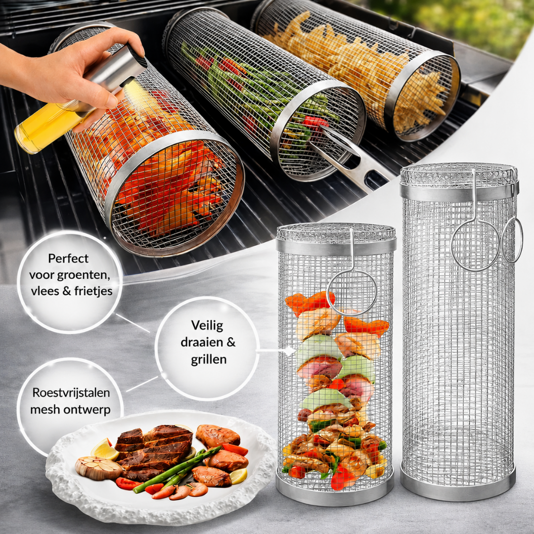 Grill basket - BBQ Grillmand Voor Makkelijk Grillen Zonder Aanbranden