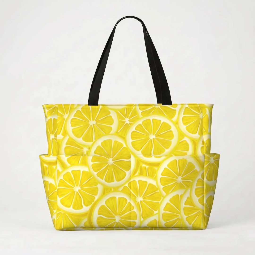 Ruime Strandtas met Tropische Print