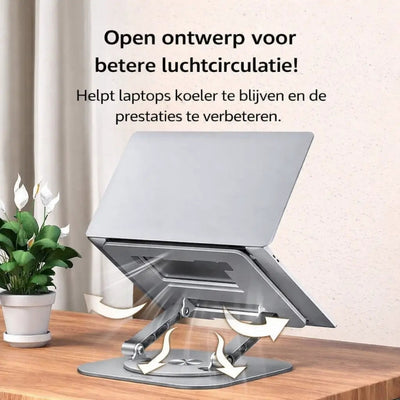 360° Pro Laptop Standaard – Minder Nekpijn & Perfecte Kijkhoek - ErgoLift