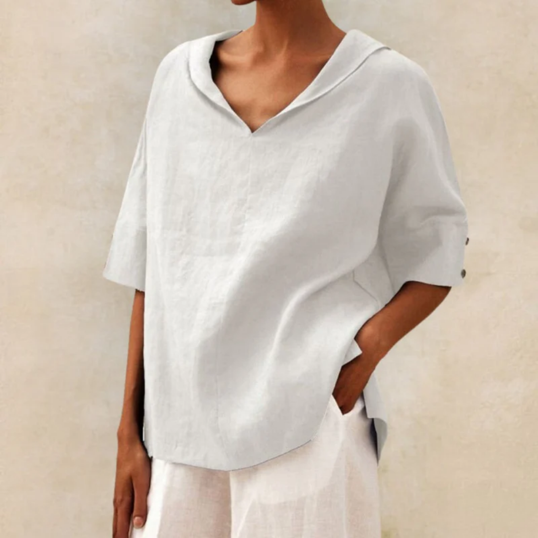 Casual Overhemd - Luchtig V-Hals Shirt