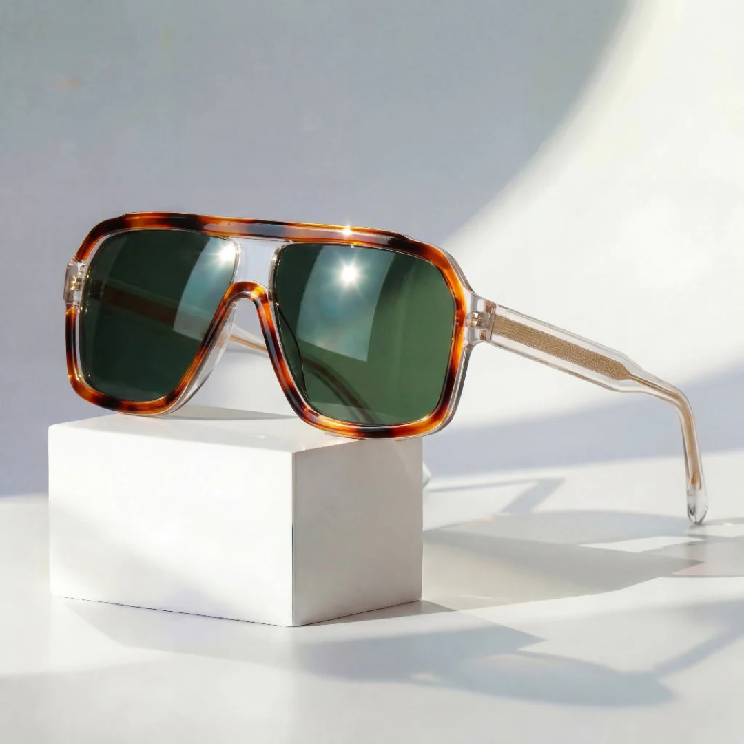 Retro Aviator Zonnebril Met UV400 Bescherming