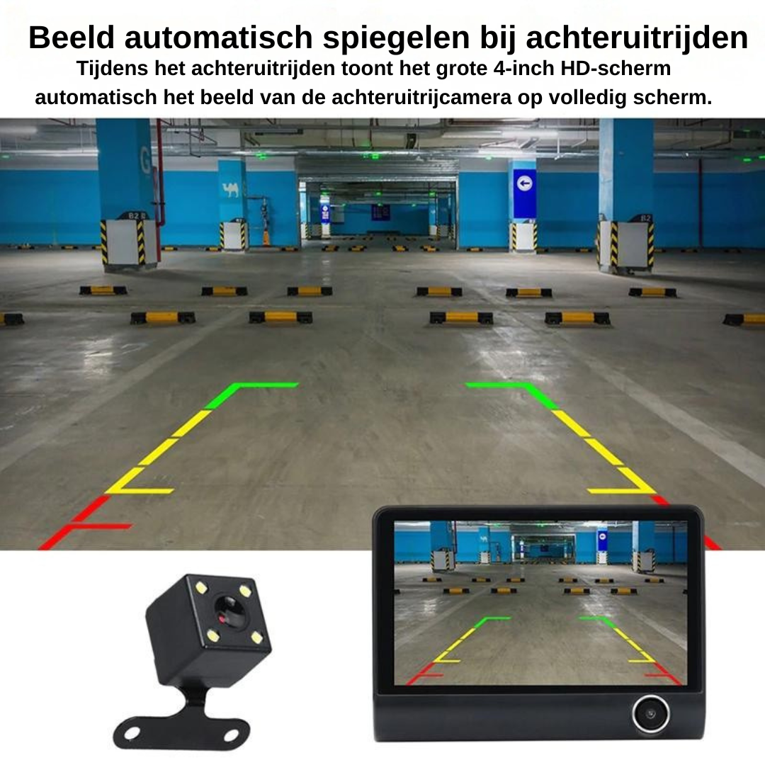Dashcam - 3 Camera HD Opnames met Groothoekzicht - DriveVision