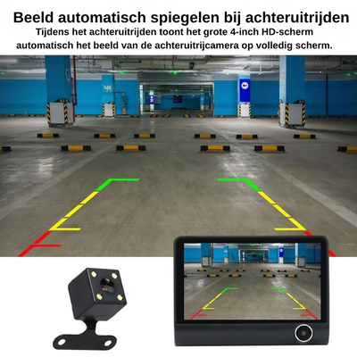 Dashcam - 3 Camera HD Opnames met Groothoekzicht - DriveVision