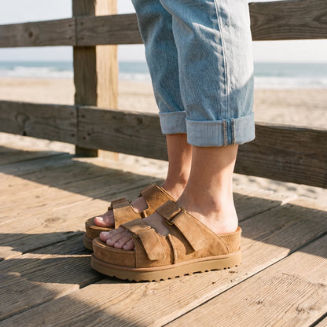Comfortabele Platform Instap Sandalen