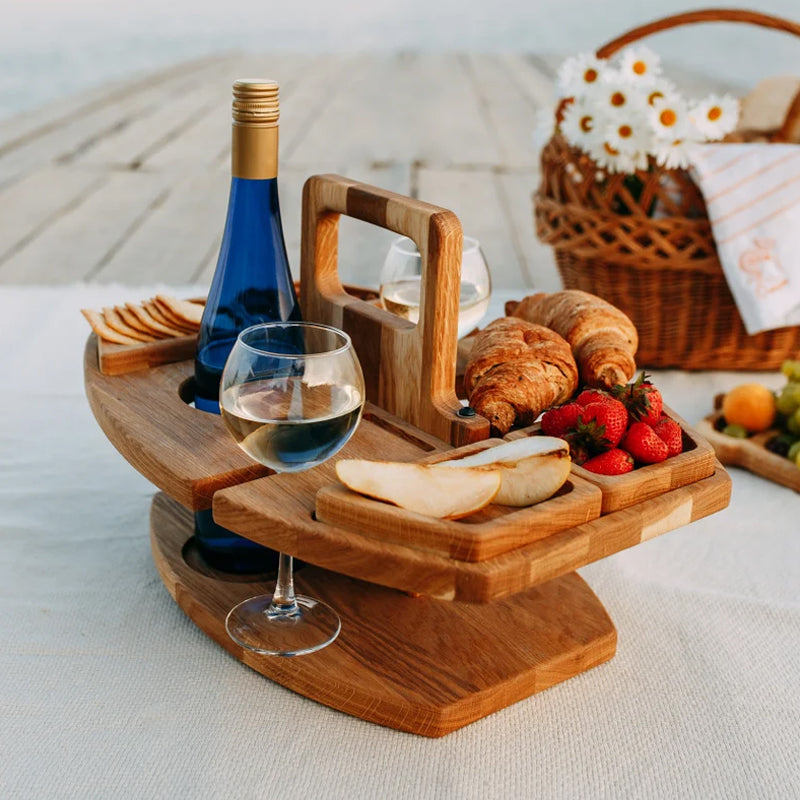 Picknicktafel - Draagbare Wijntafel - OakVino