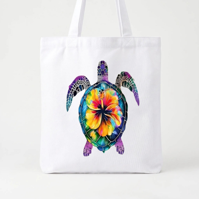 Bedrukte Casual Schoudertas Met Schildpad Print