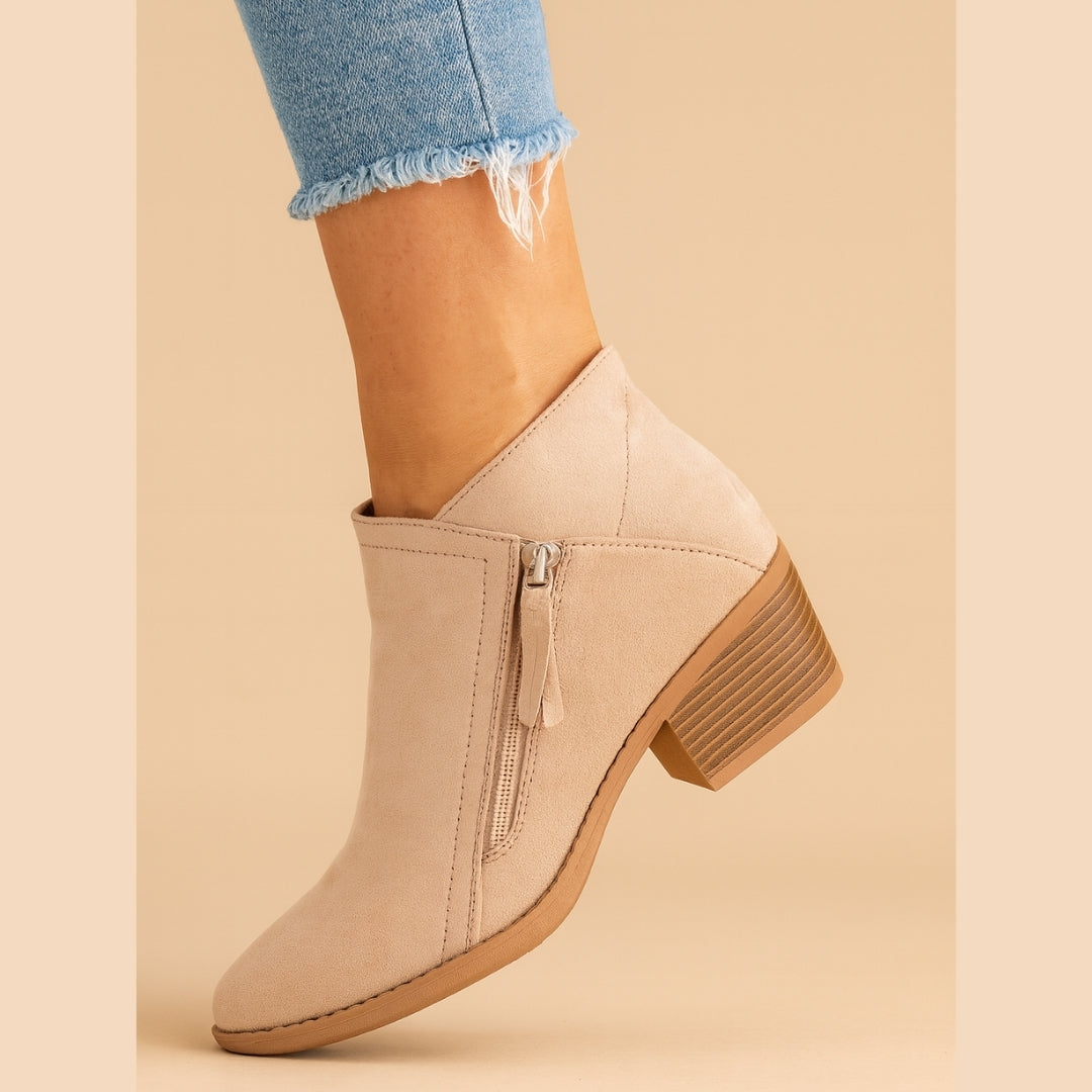 Orthopedische Enkellaarsjes - Elegant Comfort met Blokhak - Aurelia