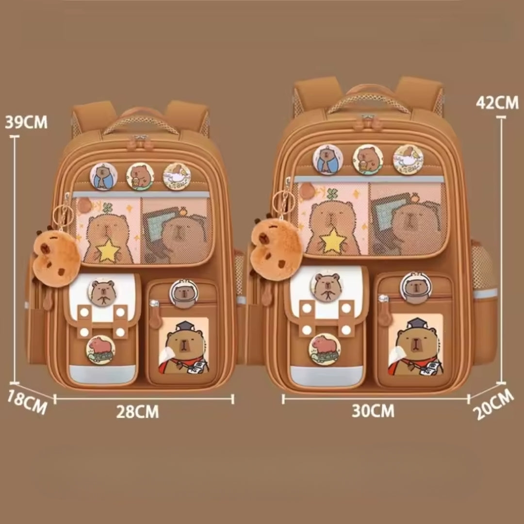 Capybara Rucksack - Wasserdichter Schulrucksack mit großem Fassungsvermögen