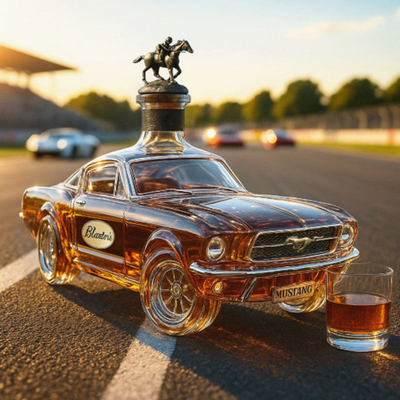 Mustang Whiskey Karaffa - Luxus Dekoratív Whisky Bemutató - StallionCraft
