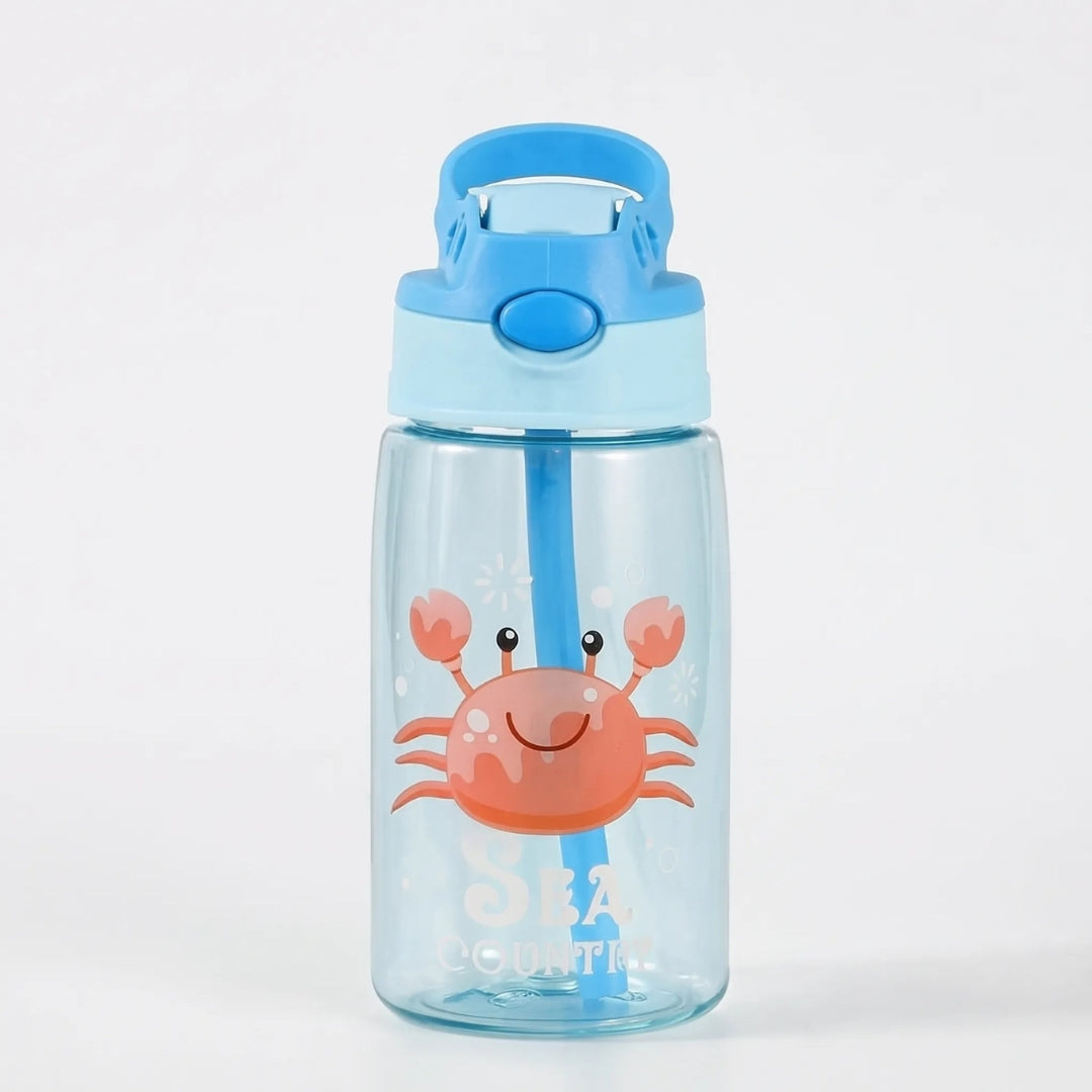 Waterfles Voor Kinderen met Rietje en Drukknop