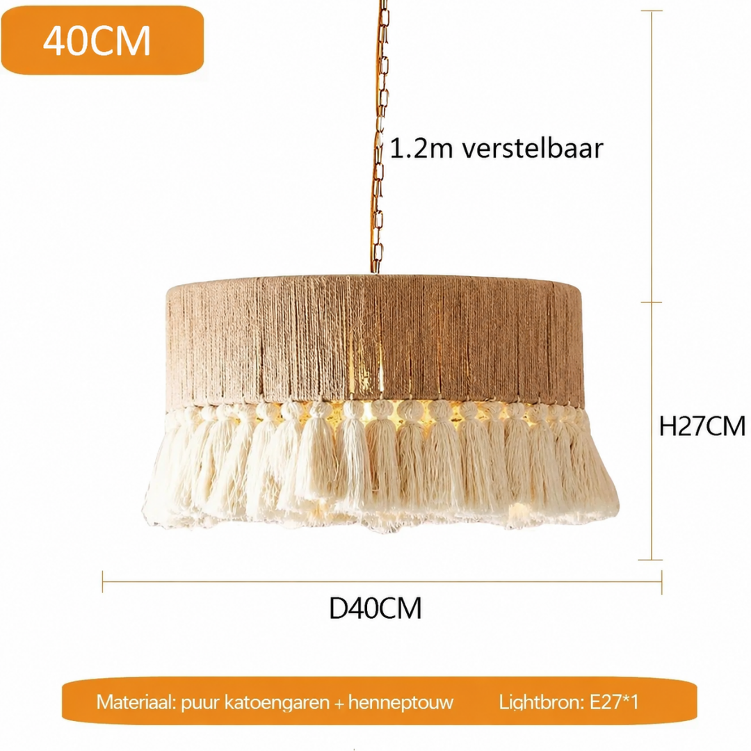 Scandinavische LED Hanglamp-Kroonluchter met Touwdesign