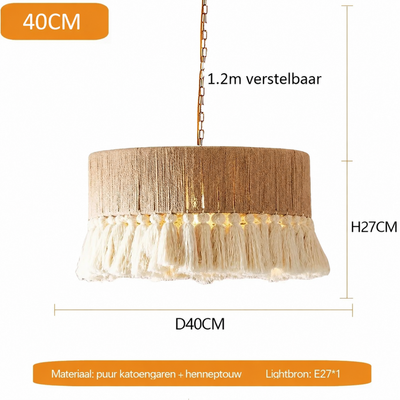 Scandinavische LED Hanglamp-Kroonluchter met Touwdesign