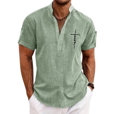 Elegant Skjorte med Opstående Krave