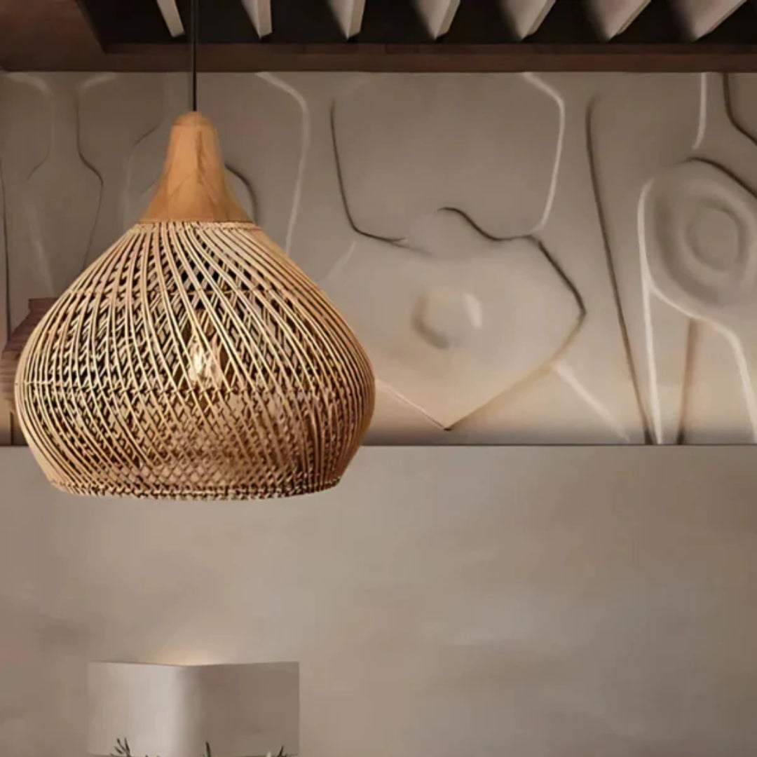 Ravena - Handgewebte Boho-Hängelampe
