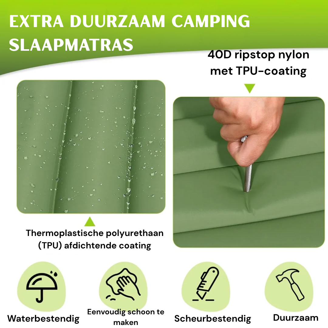 Opblaasbaar camping matras voor camping en outdoor