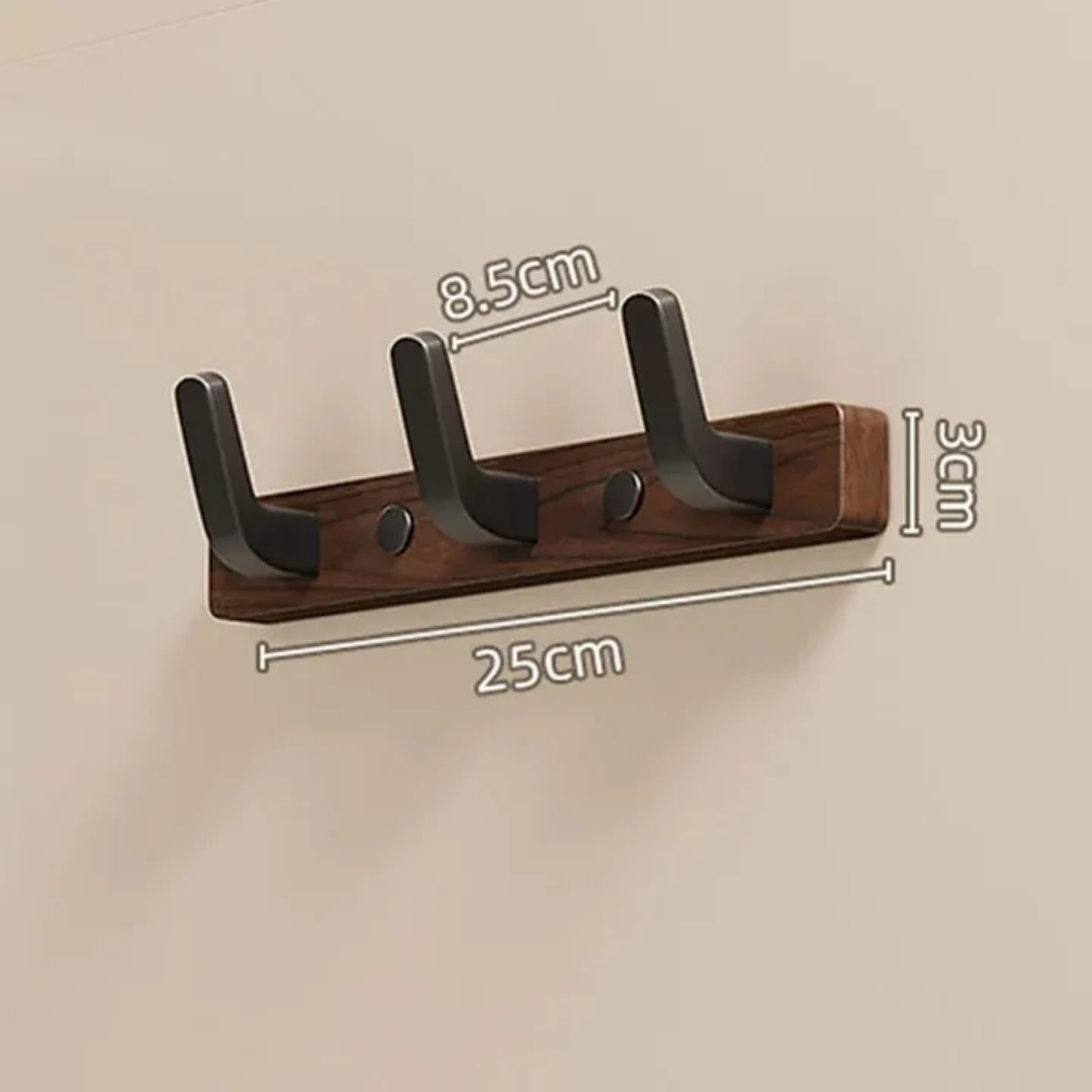 Kapstok - Zwart Houten Wandmodel