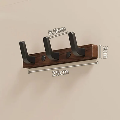 Kapstok - Zwart Houten Wandmodel