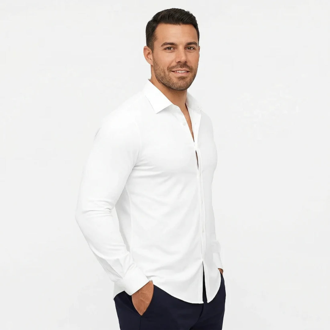 Strijkvrije blouse voor mannen