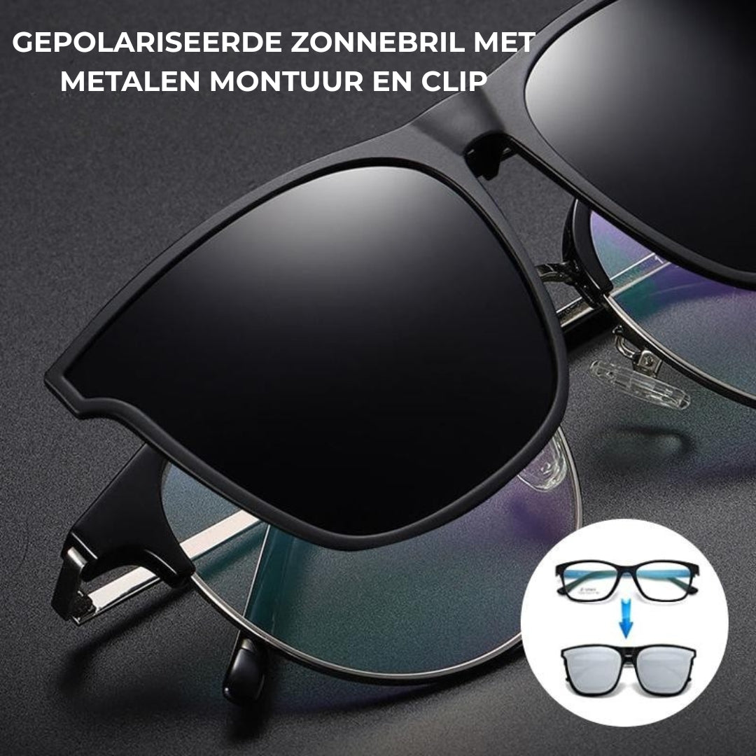 Zonnebril - Gepolariseerde Clip-On Flip-Up Lenzen