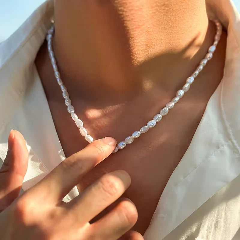 Parel Ketting - Barokke Ketting met Imitatie Parels - Lunarex