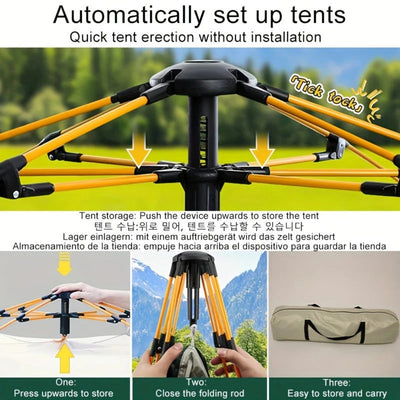 Camping Tent - 4 Persoons voor Outdoor Gebruik - Trailvora