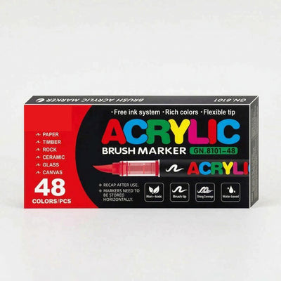 Acrylic Markers - Flexibele Brush Tip in Veel Kleuren