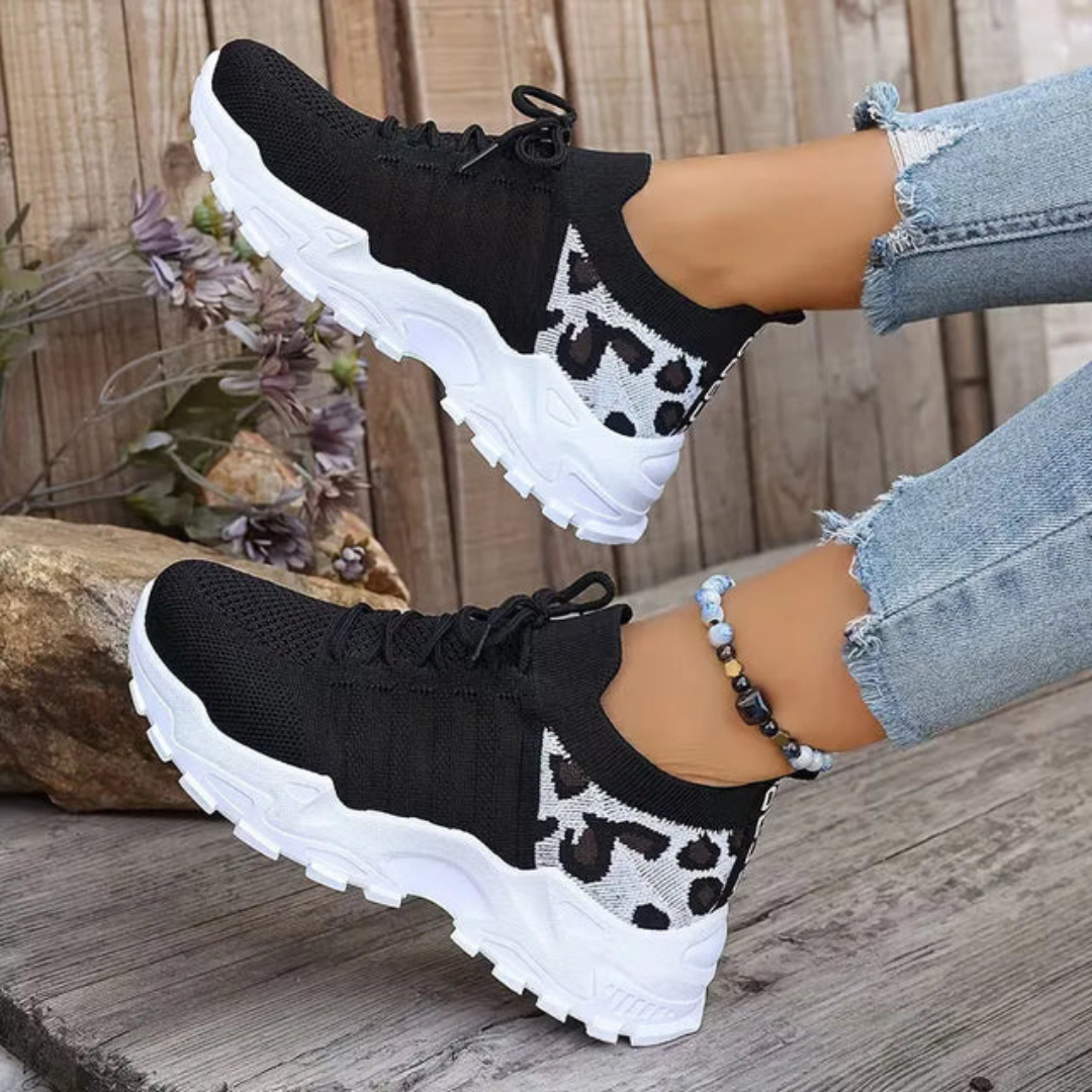 Lage sneaker met leopard print - Veloria