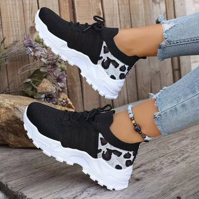Lage sneaker met leopard print - Veloria