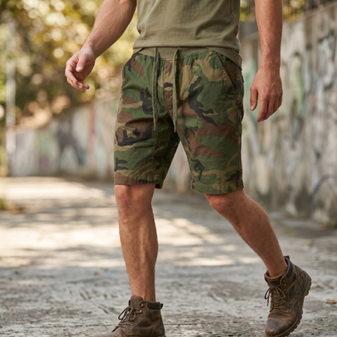 Cargo Shorts - Camo Utility Short met Verstelbare Taille - RangerFit