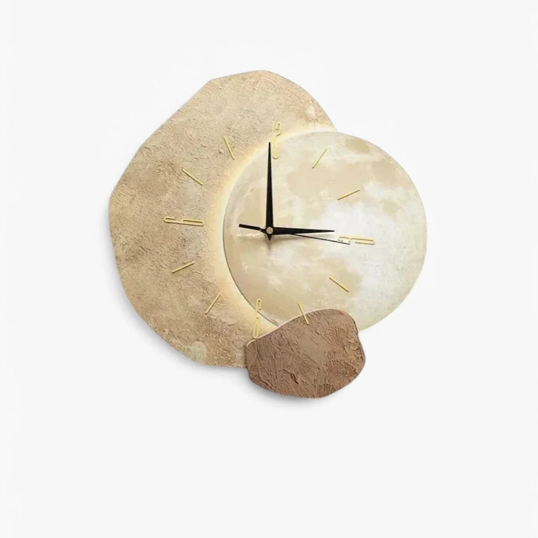 Wandklok - Moderne Maanvormige Designklok - Lunavera