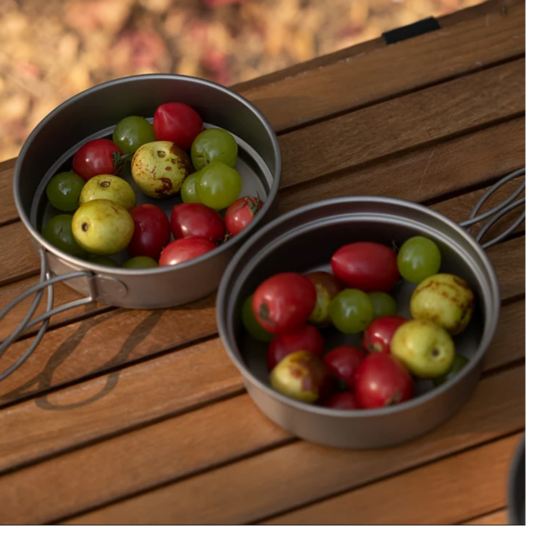 Camping pannenset - RVS Kookpannen set voor kamperen en outdoor koken