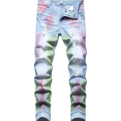 Ripped Slim Fit Jeans - Moderne Gescheurde Heren Jeans - Mick