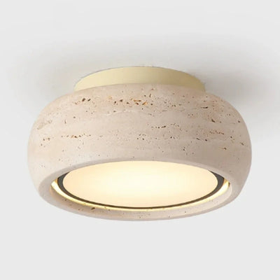 Wabi Sabi Plafondlamp - Natuurlijke Travertin Sfeerverlichting