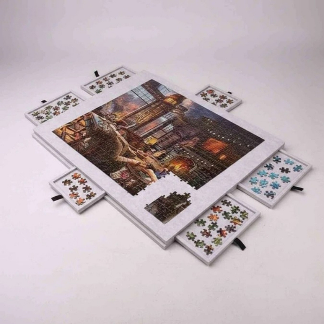 Puzzle - Plateau pliant pour puzzle avec système de rangement