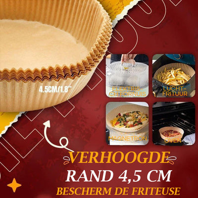 Non-stick Airfryer Inlegvellen | 50 stuks