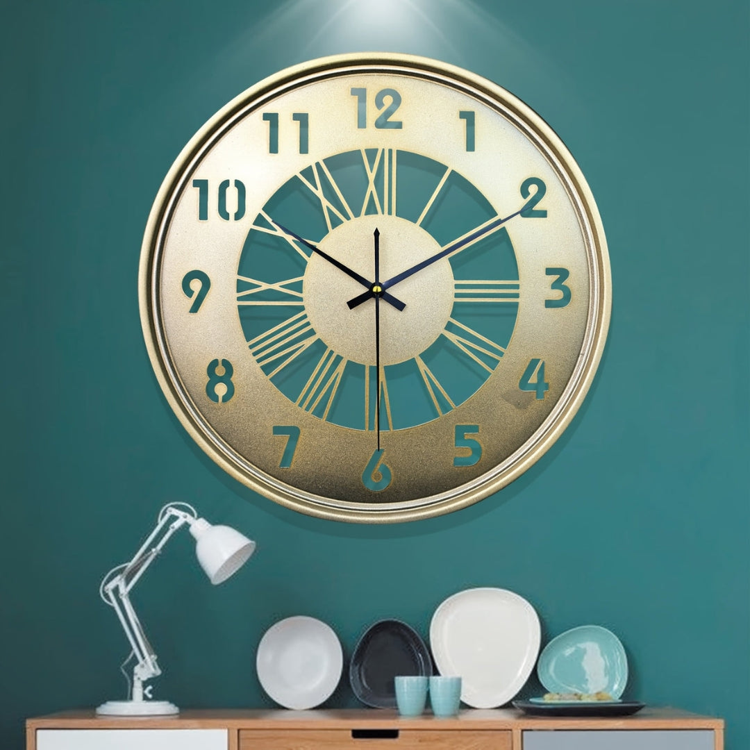 MYHOME® - Stille Ronde Wandklok Van Metaal