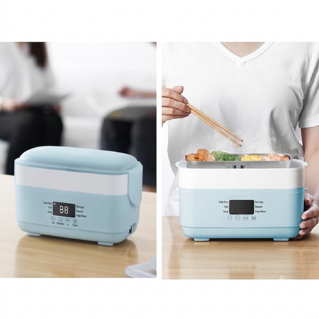 Elektrische lunchbox - 2-laags voedselverwarmer