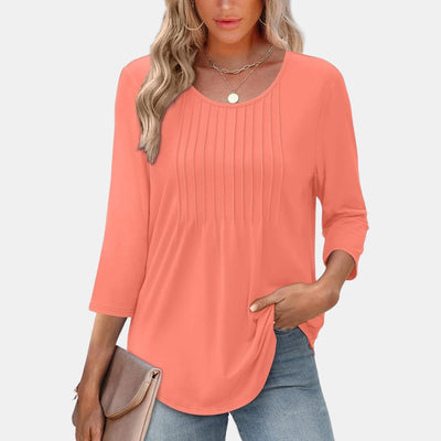 Lurevia - Comfortabele Top met 3/4 Mouwen