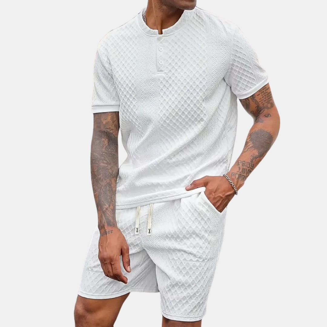 Zomer Set met Jacquard  Patroon