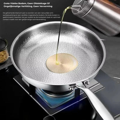 Titanium Pan - Gehamerde Anti Aanbak Koekenpan
