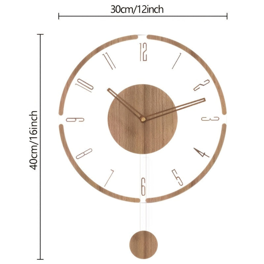 Wandklok - Transparant Design met Stil Uurwerk